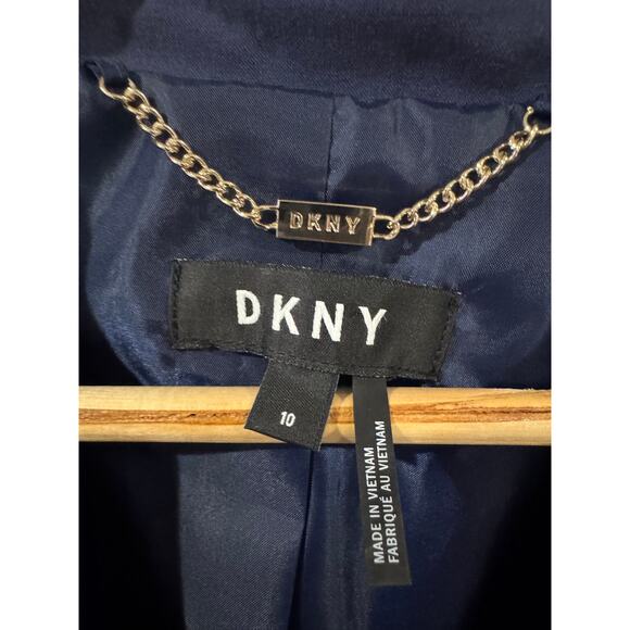 DKNY One Button Navy Blue Blazer Size 10 - Picture 2 of 7
